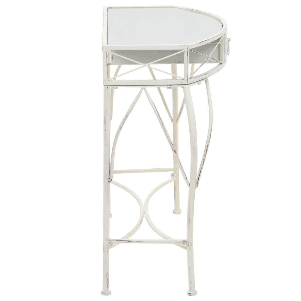 vidaXL Beistelltisch Französischer Stil Metall 82x39x76 weiß