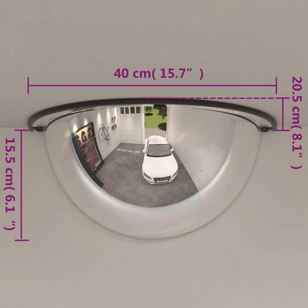 vidaXL Verkehrsspiegel 2 Stk Ø40 cm Acryl Halbkuppel Spiegel