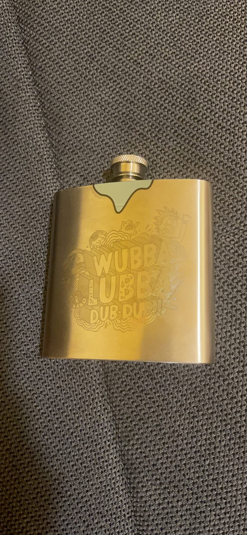 Paladone Rick & Morty Wubba Lubba Dub Flachmann 177ml Edelstahl