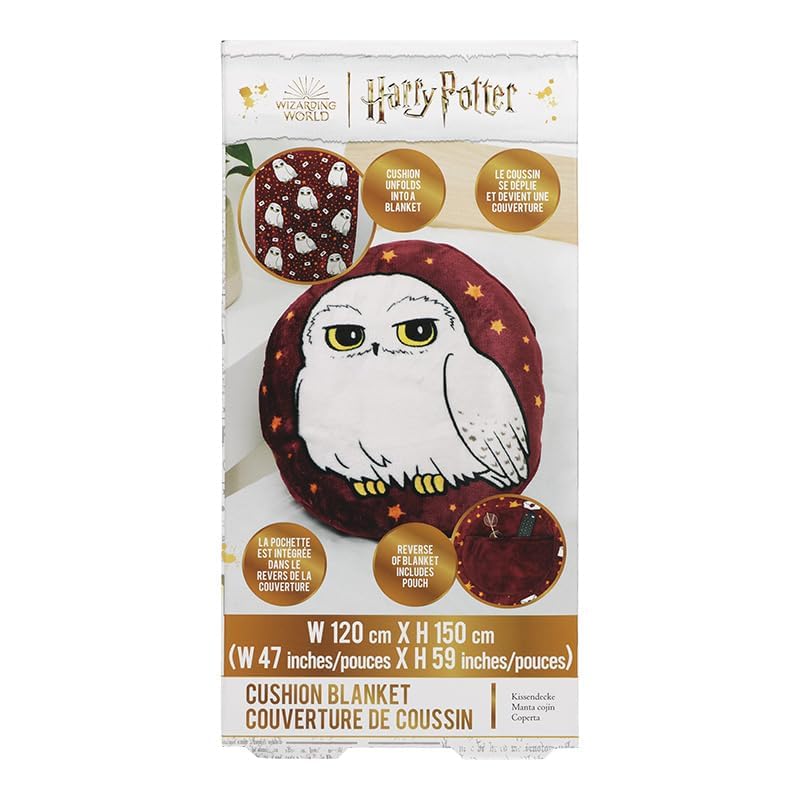 Paladone Harry Potter Hedwig 2-in-1 Kissendecke 120x150 cm