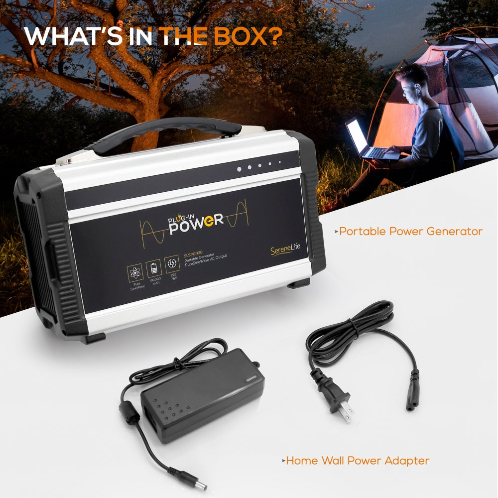 Serenelife Camping Outdoor Powerstation 60000mAh 222Wh