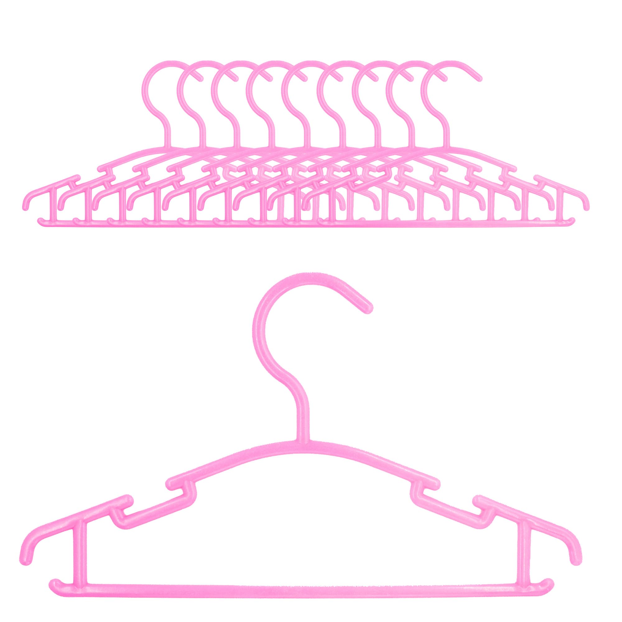 Intirilife Kinderkleiderbügel Blau 10er Kunststoff 25,8 cm