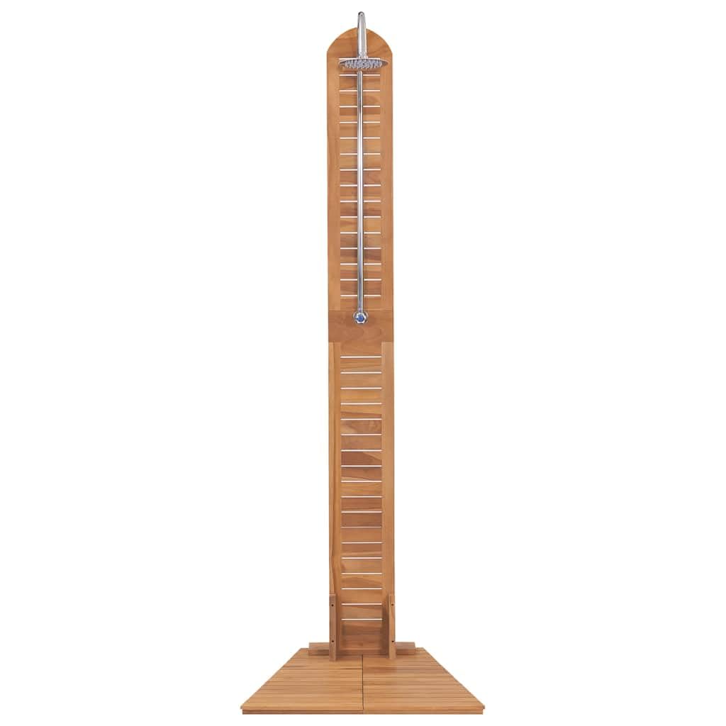 vidaXL Gartendusche Teak 70x75x204cm Außendusche Holz