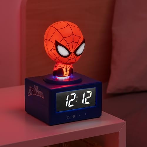 Paladone Spiderman Wecker Nachtlicht Musik Marvel Batterie