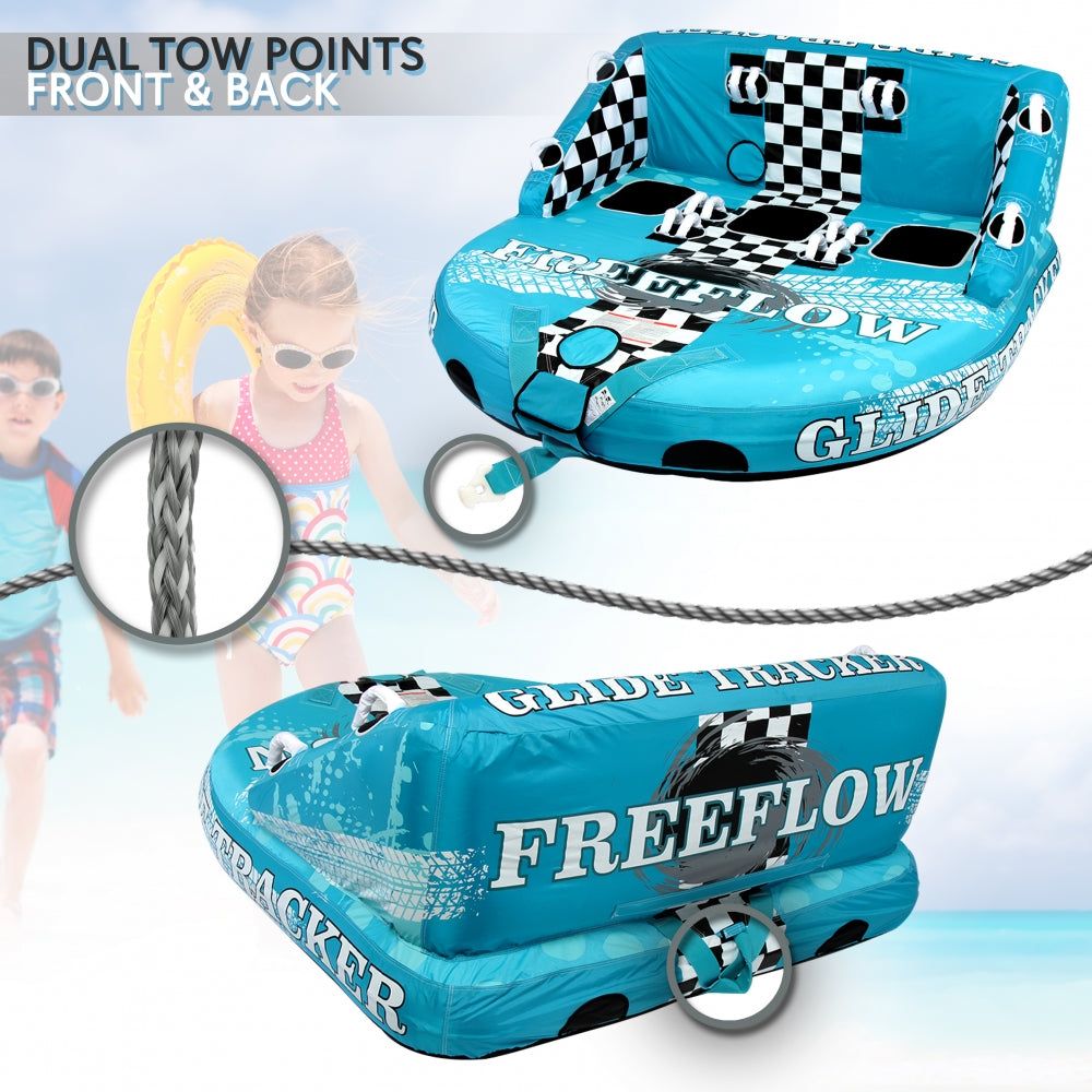 Serenelife Pool Set Towable Tube 3 Personen Nylon