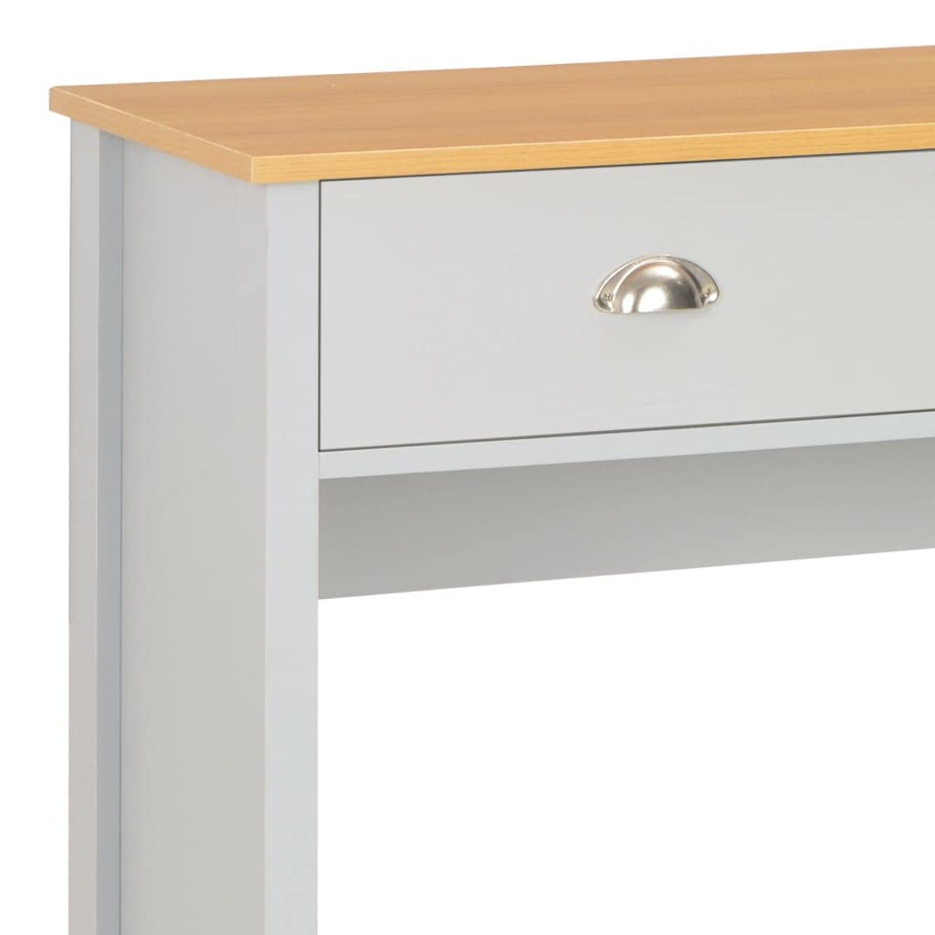 vidaXL Möbel Konsolentisch Grau 97x35x76 cm 2 Schubladen Flurtisch