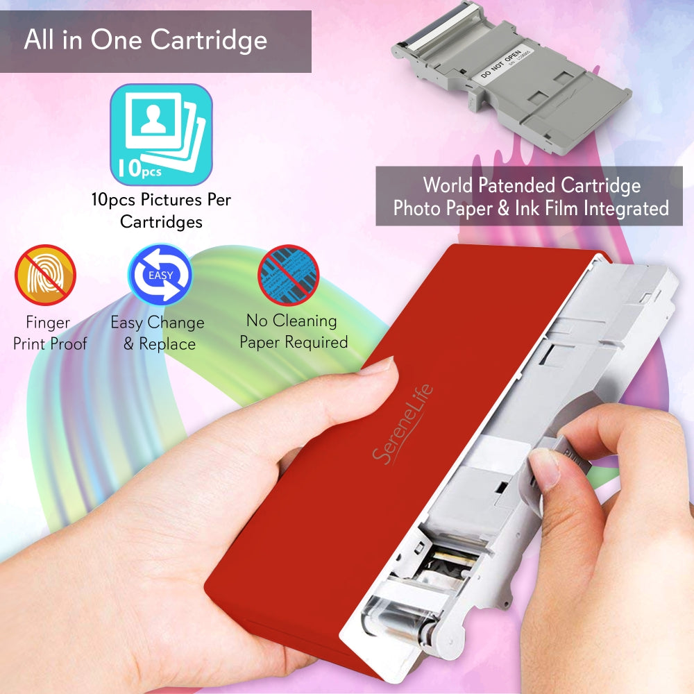 Serenelife Fotodrucker mobiler Handydrucker Bluetooth