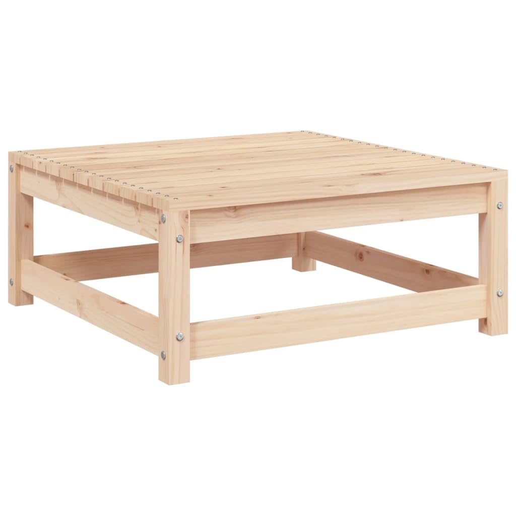 vidaXL Heim & Garten Garten-Ecksofa Kiefer mit Hocker Natur