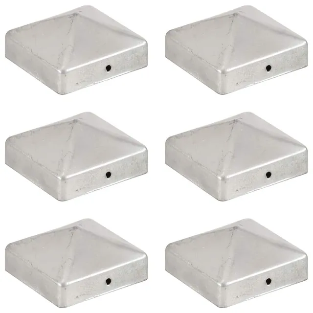 vidaXL Pfostenkappe Pyramide 71x71mm Metall 6 Stück