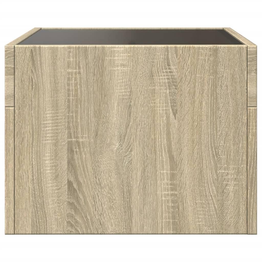 vidaXL Möbel Nachttisch Infinity-LED Sonoma-Eiche 40x40x30 cm