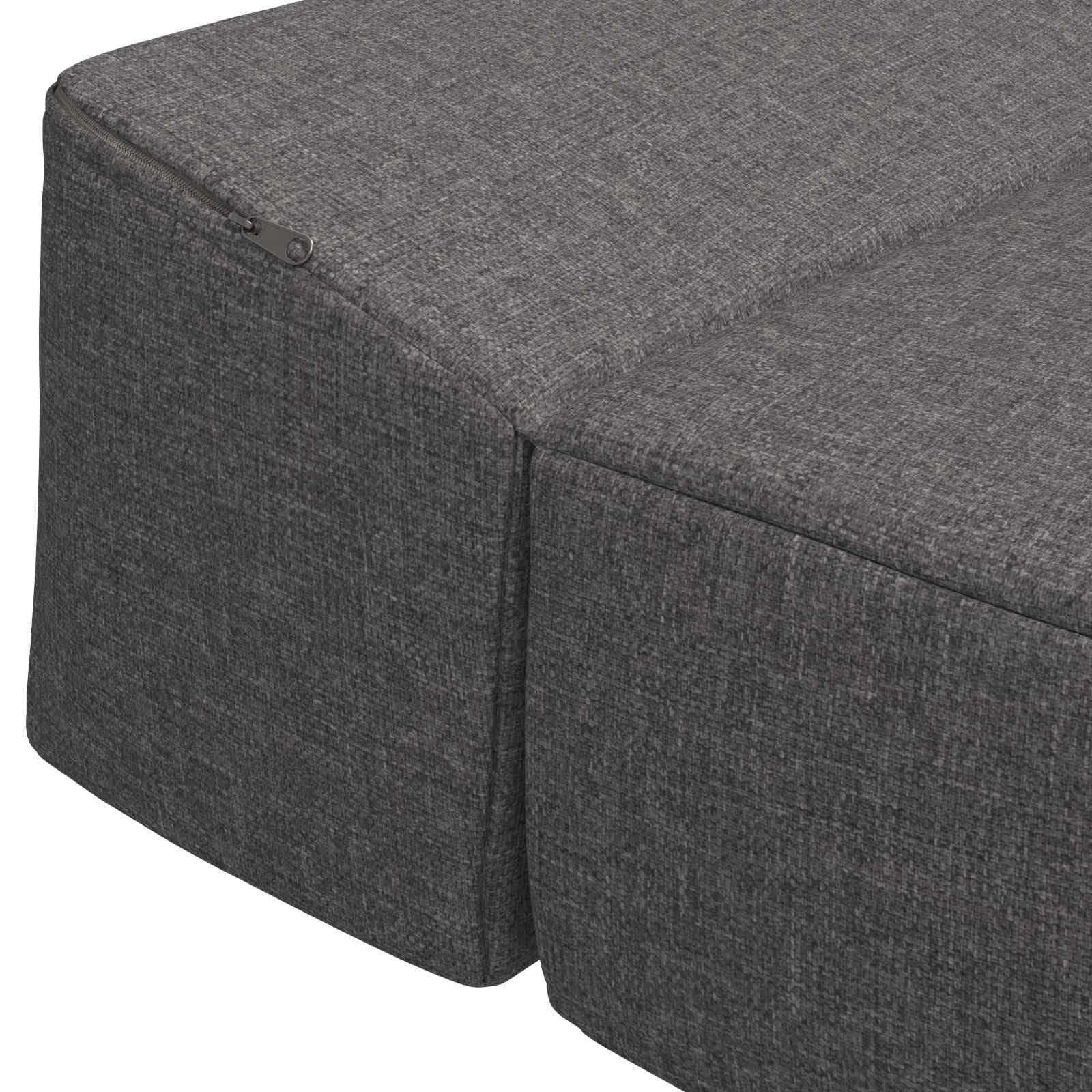 vidaXL Möbel Schlafsofa Klappbar Hellgrau 70 cm Stoff Polyester