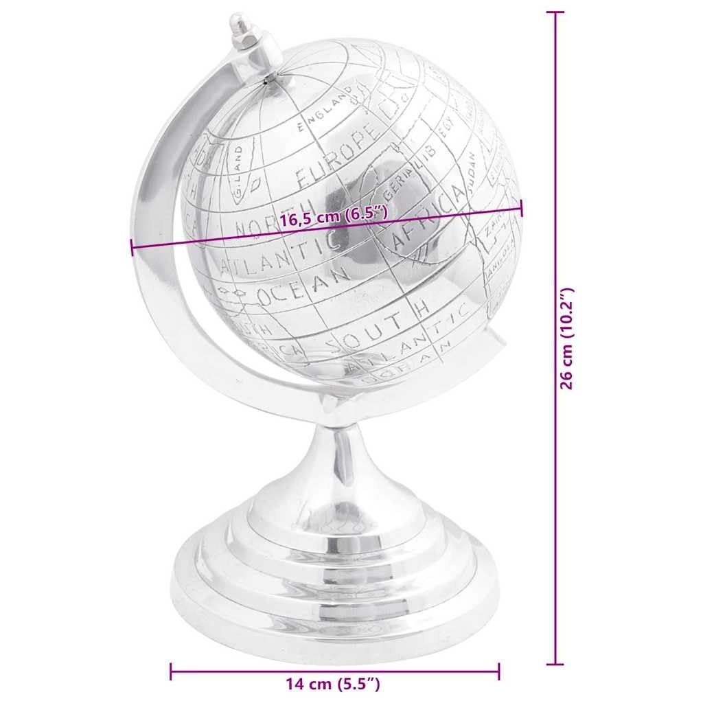 vidaXL Heim & Garten Skulptur Silber 16,5x14x26 cm Aluminium