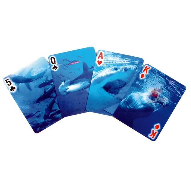 Kikkerland Shark 3D Playing Cards Spielkarten Hai