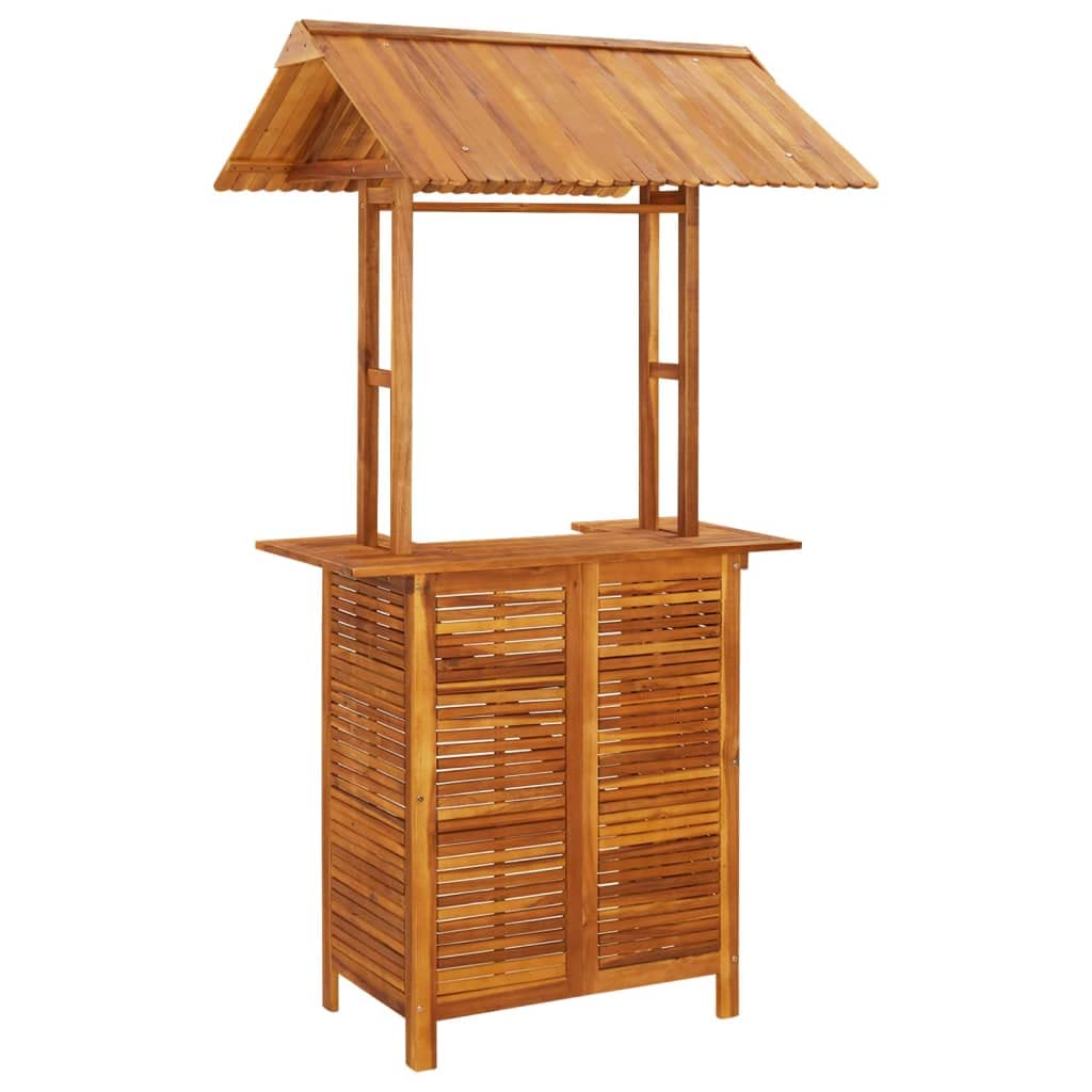 vidaXL Gartenbar-Set 4-tlg. Akazie Bartisch mit Dach