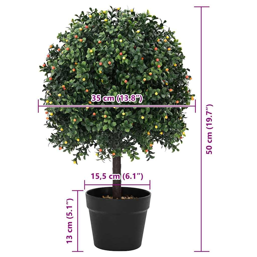 vidaXL Heim & Garten Buche Kugel Kunstpflanze grün 50 cm