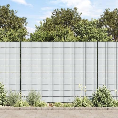 vidaXL Heim & Garten Sichtschutzstreifen Hellgrau 10 Stk PVC