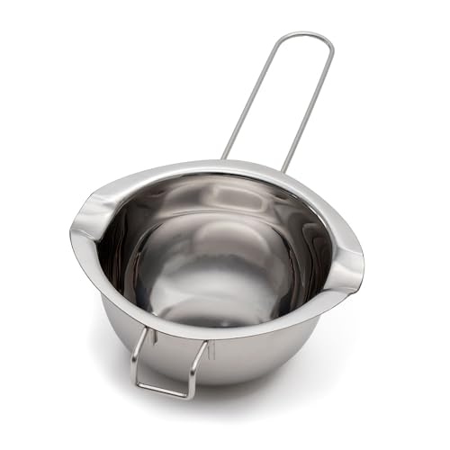 Intirilife Schmelztopf Edelstahl 390 ml 27 cm mit Ausguss