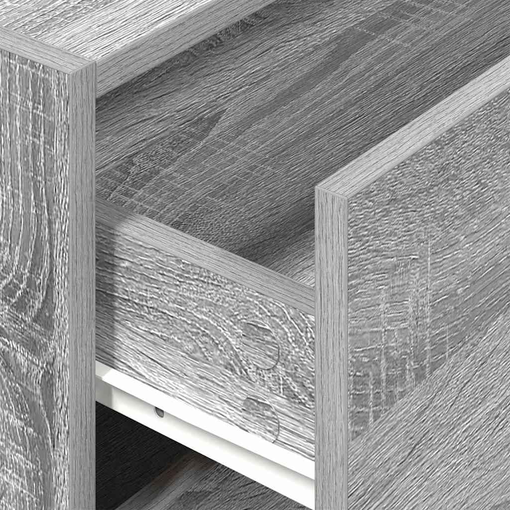 vidaXL Schrank 2 Schubladen Kommode Grau Sonoma 60x31x40