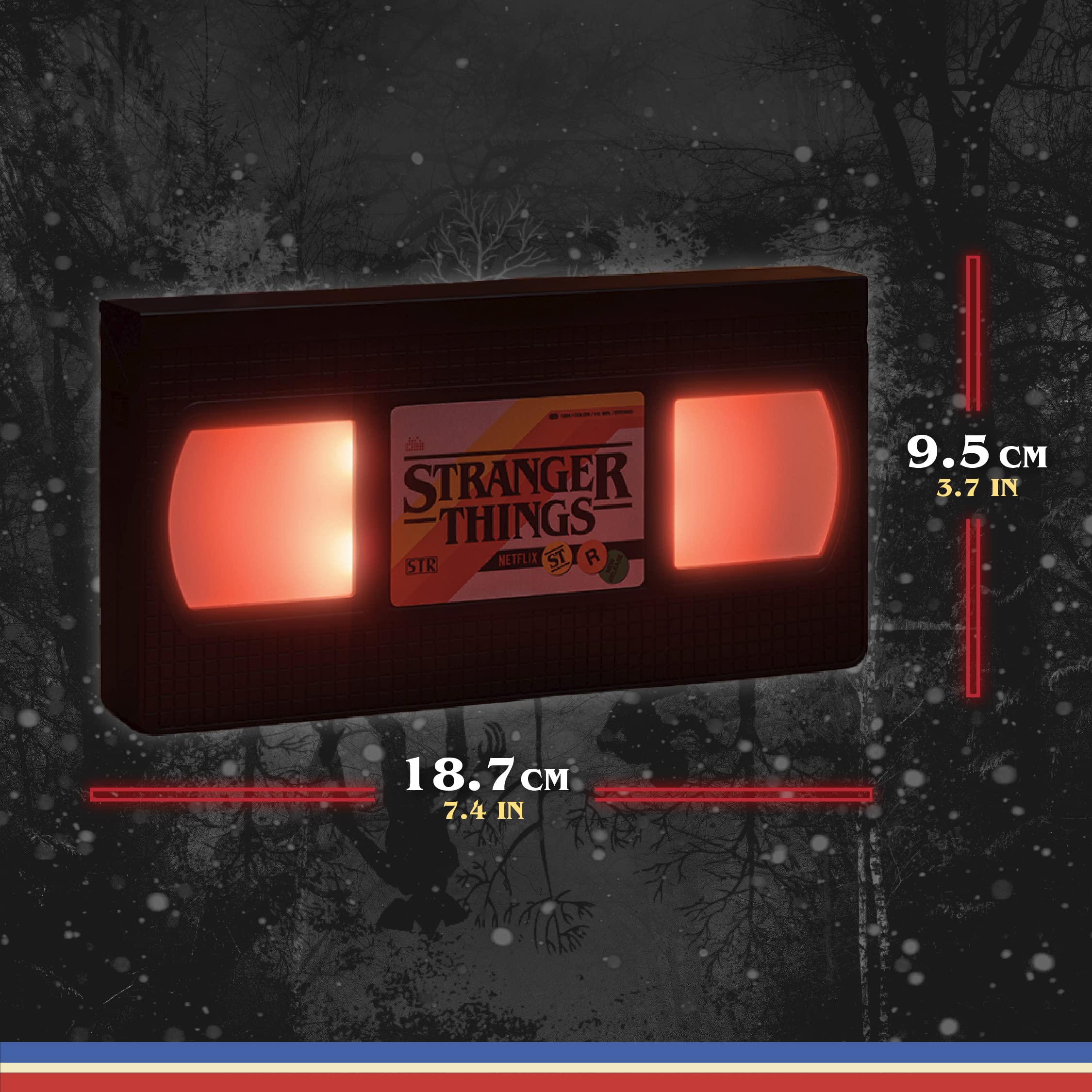 Paladone Stranger Things VHS Logo Light Lampe rot