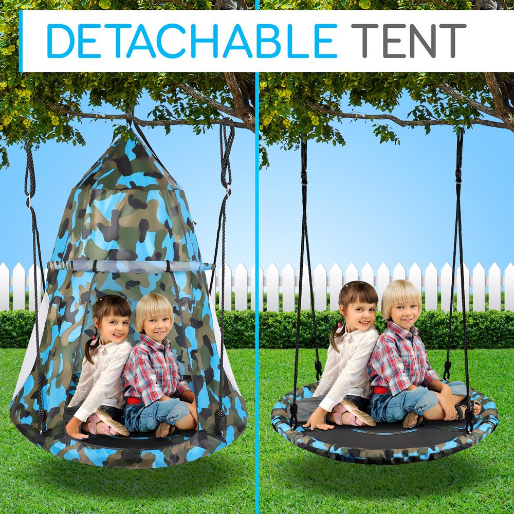 Serenelife Outdoor Swing Baumschaukel 40 Zoll Camo mit Zelt