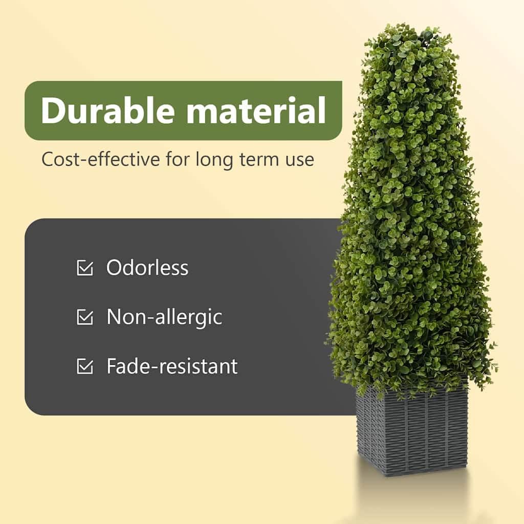 vidaXL Heim & Garten Eukalyptus Turm Kunstpflanze grün 90 cm UV