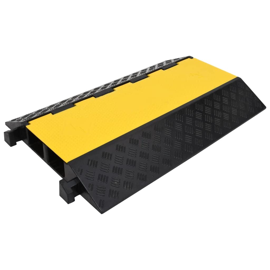vidaXL Kabelbrücke Gummi 100 cm Kabelschutz 2er Set 1-Kanal