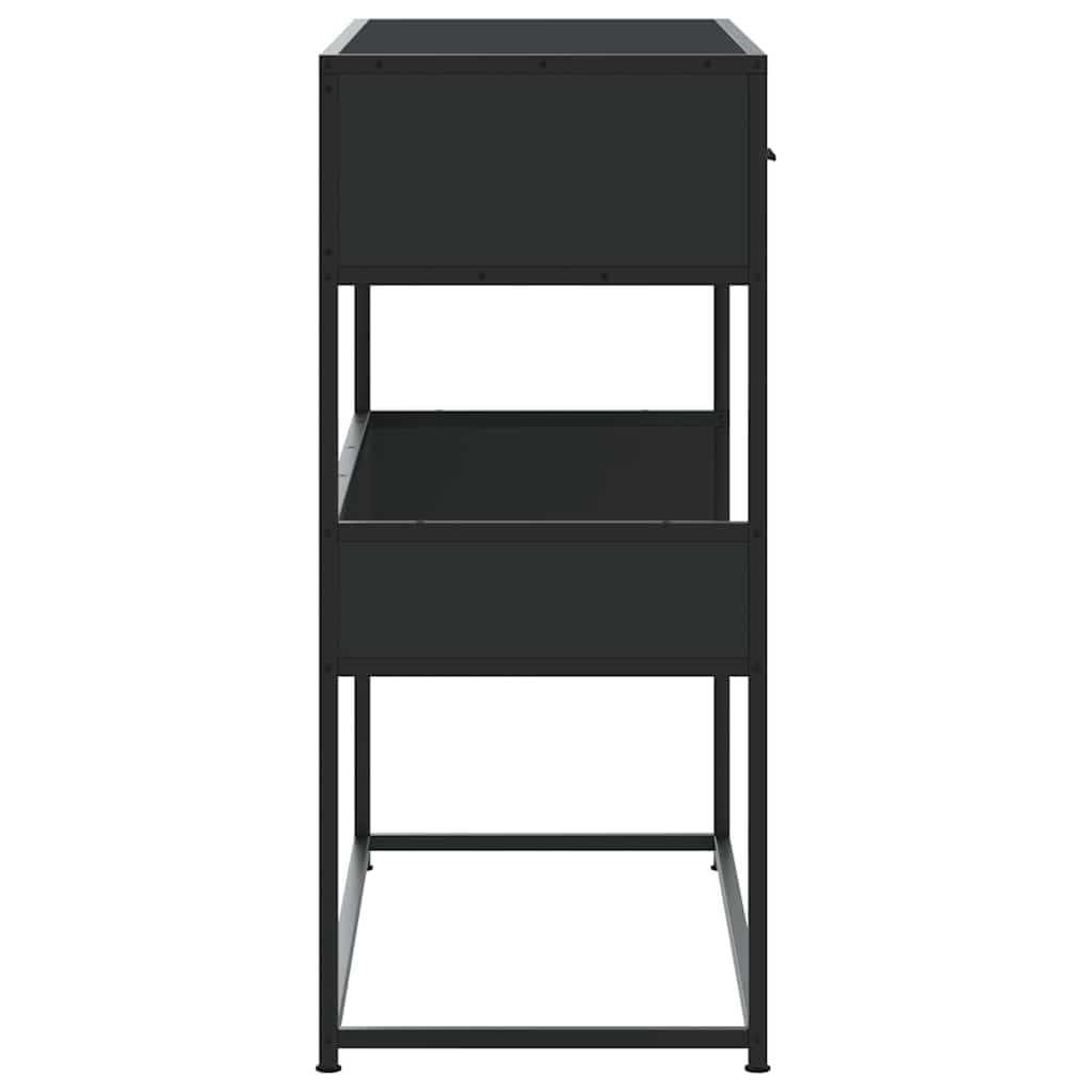 vidaXL Möbel Konsolentisch Schwarz 90x35x80 Holzwerkstoff