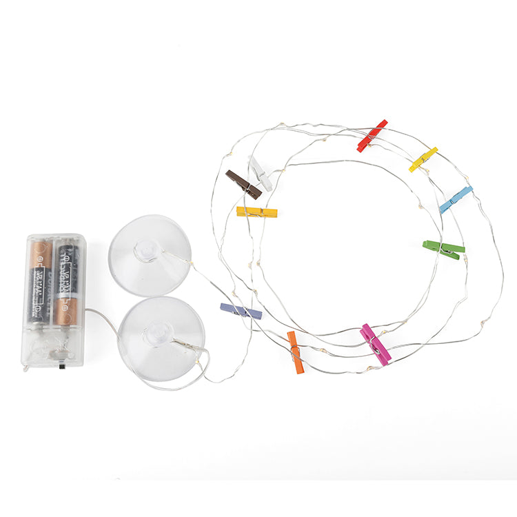 Kikkerland Mini Clothespin String Lights Lichterkette Clips