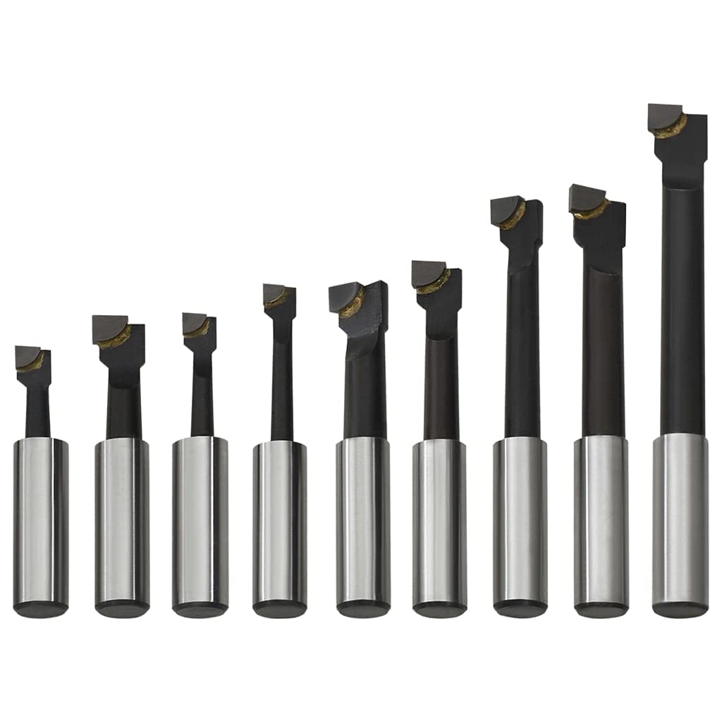 vidaXL Heimwerker Bohrstangen 9-tlg. 12 mm Holzsockel Stahl