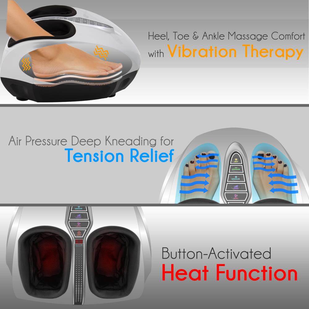 Serenelife Massage Fußmassagegerät mit Wärme und Vibration