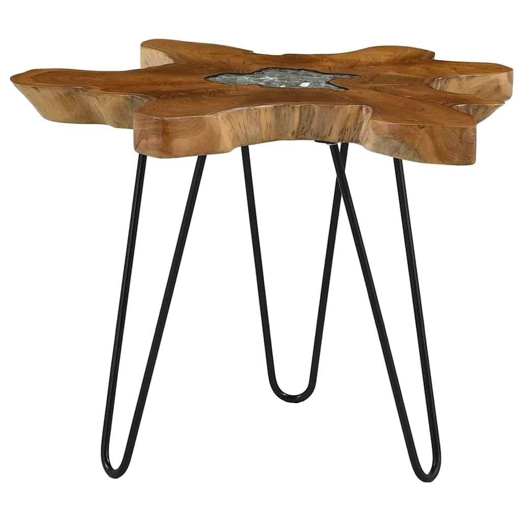 vidaXL Couchtisch 70x45 cm Teak Massivholz Polyresin Wurzel