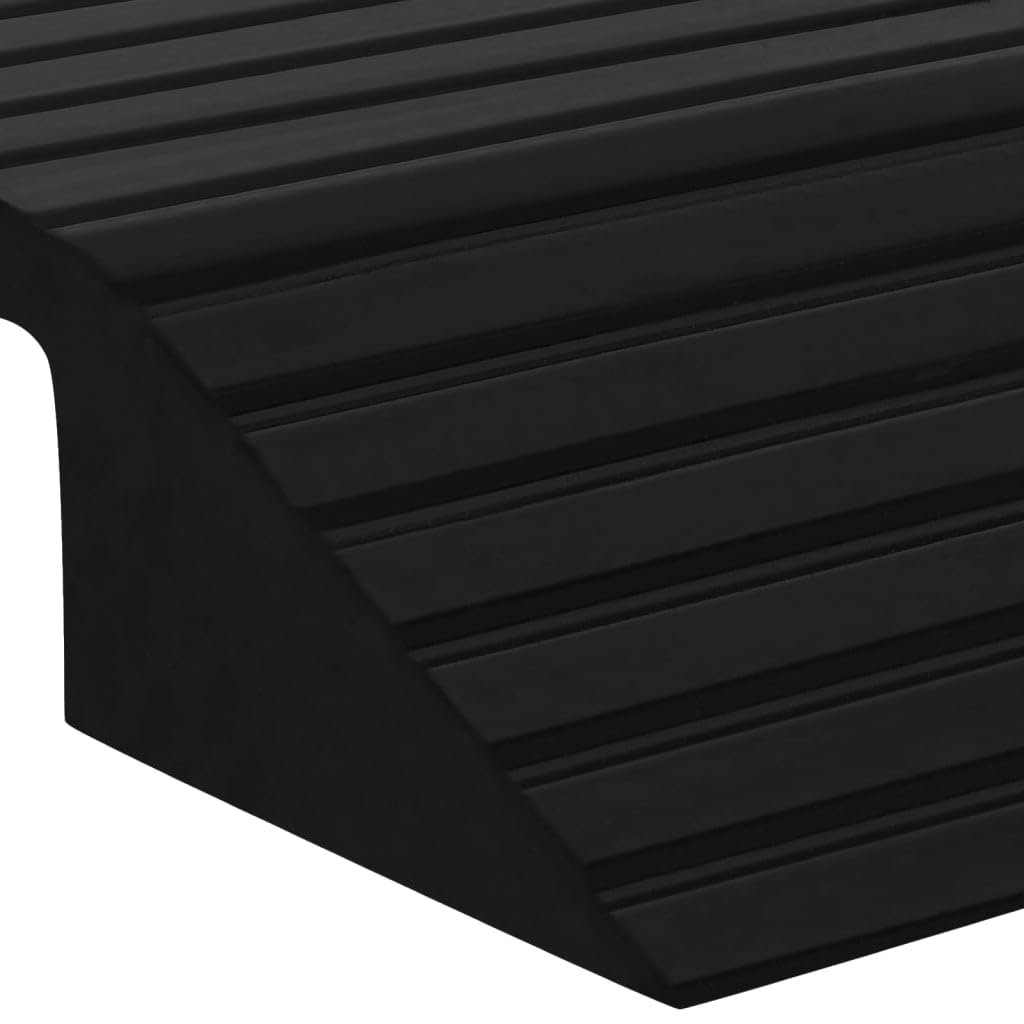vidaXL Möbel Schwellenrampe 3er-Set Gummi schwarz 49x40x8 cm