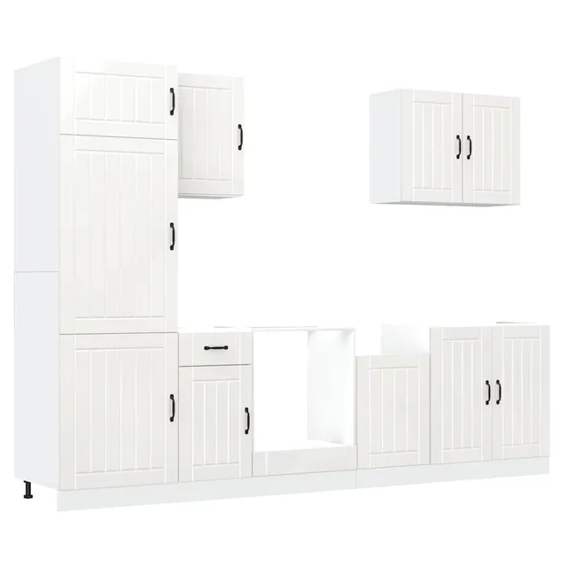 vidaXL Möbel Küchenschrank-Set Lucca 7-tlg. Weiß