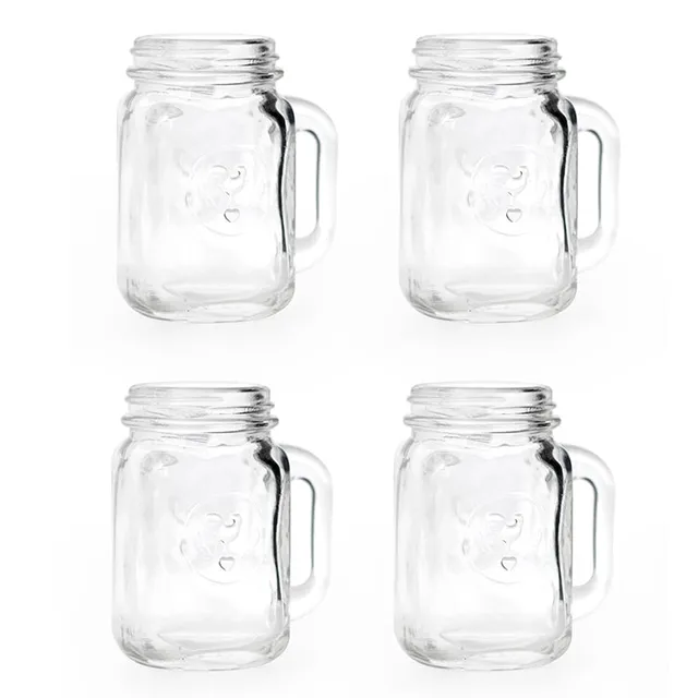 Kikkerland Kitchen Mason Jar Shotgläser 4er Glas 30 ml