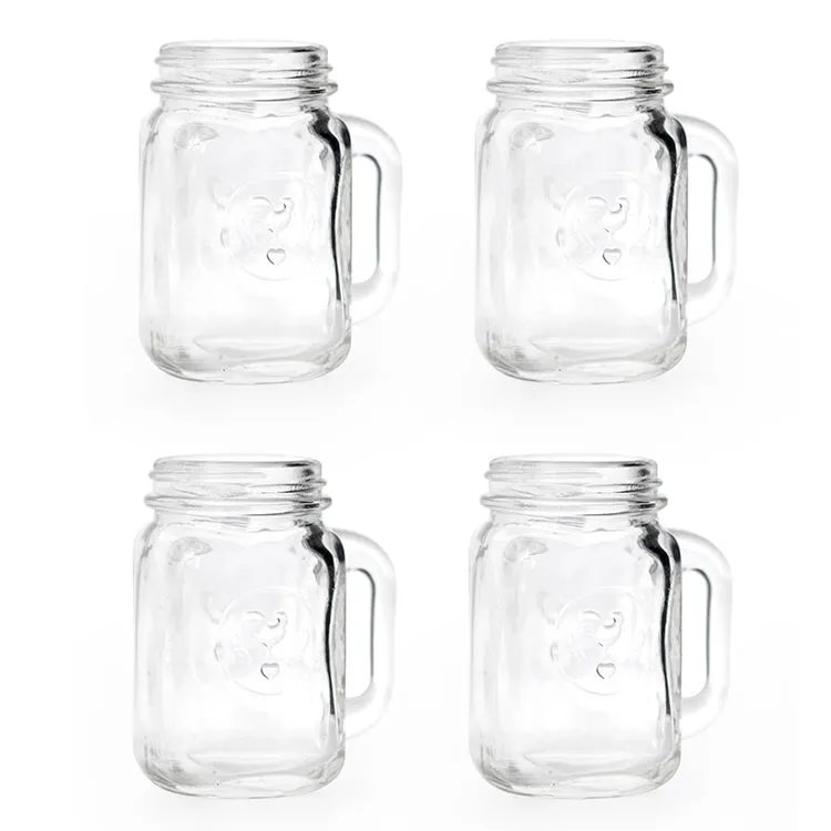 Kikkerland Kitchen Mason Jar Shotgläser 4er Glas 30 ml