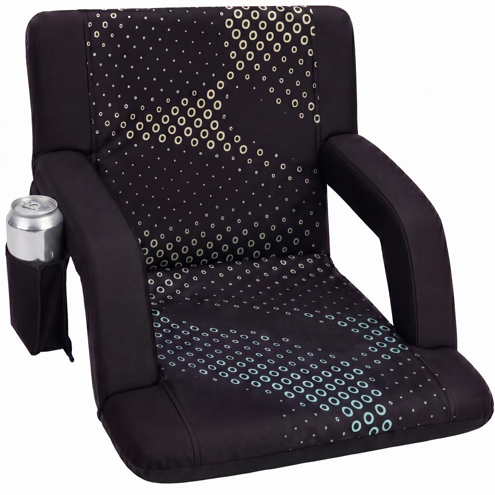 Serenelife Furniture Stadionstuhl 21" Schwarz klappbar
