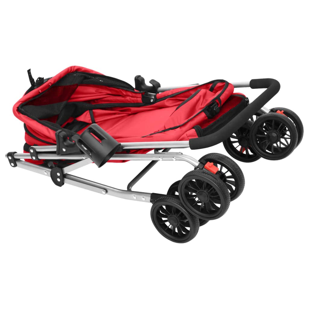vidaXL Hundewagen Faltbar Rot 76x50x100 cm Oxford