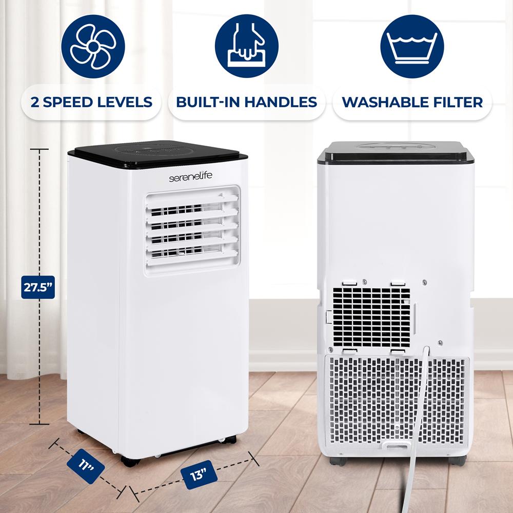 Serenelife Portable AC mobiles Klimagerät 8000 BTU Weiß Heizen