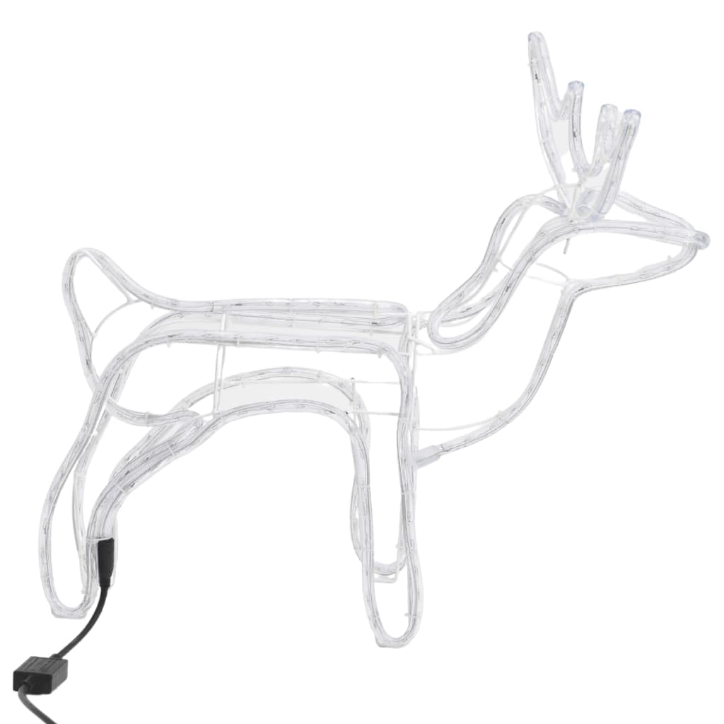 vidaXL Heim & Garten Rentier Silhouetten Leuchtfigur warmweiß 3-tlg. Set