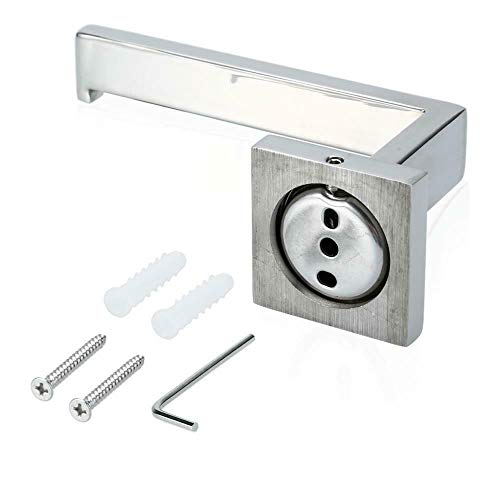 Intirilife Toilettenpapierhalter Silber Edelstahl zum Bohren