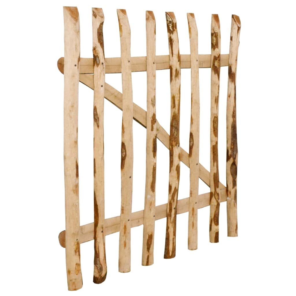 vidaXL Heim & Garten Zauntor 100x100 cm Haselnussholz unbehandelt