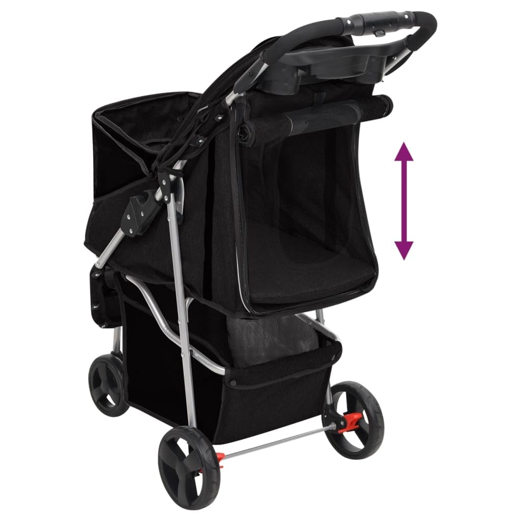 vidaXL Hundewagen Faltbar Schwarz Oxford Hundebuggy