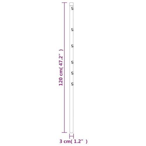 vidaXL Heim & Garten Zaunpfosten 15 Stk 120 cm Silber