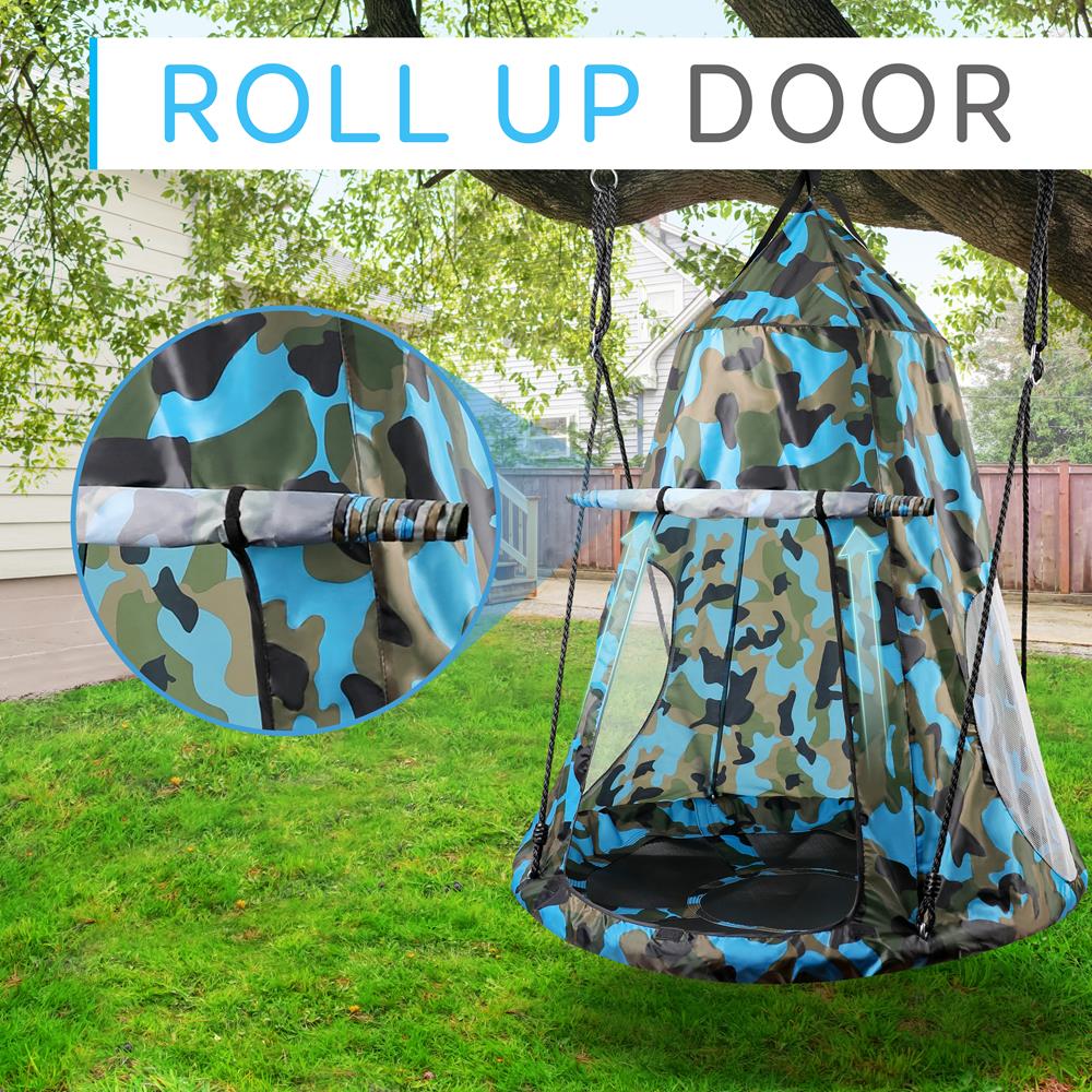 Serenelife Outdoor Swing Baumschaukel 40 Zoll Camo mit Zelt