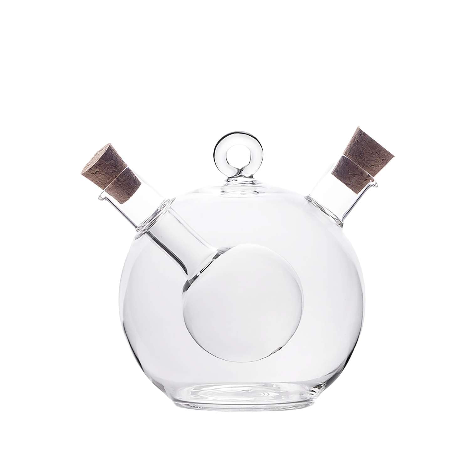 Intirilife Küche Essig- Ölspender Glas 2-in-1 350ml Korken