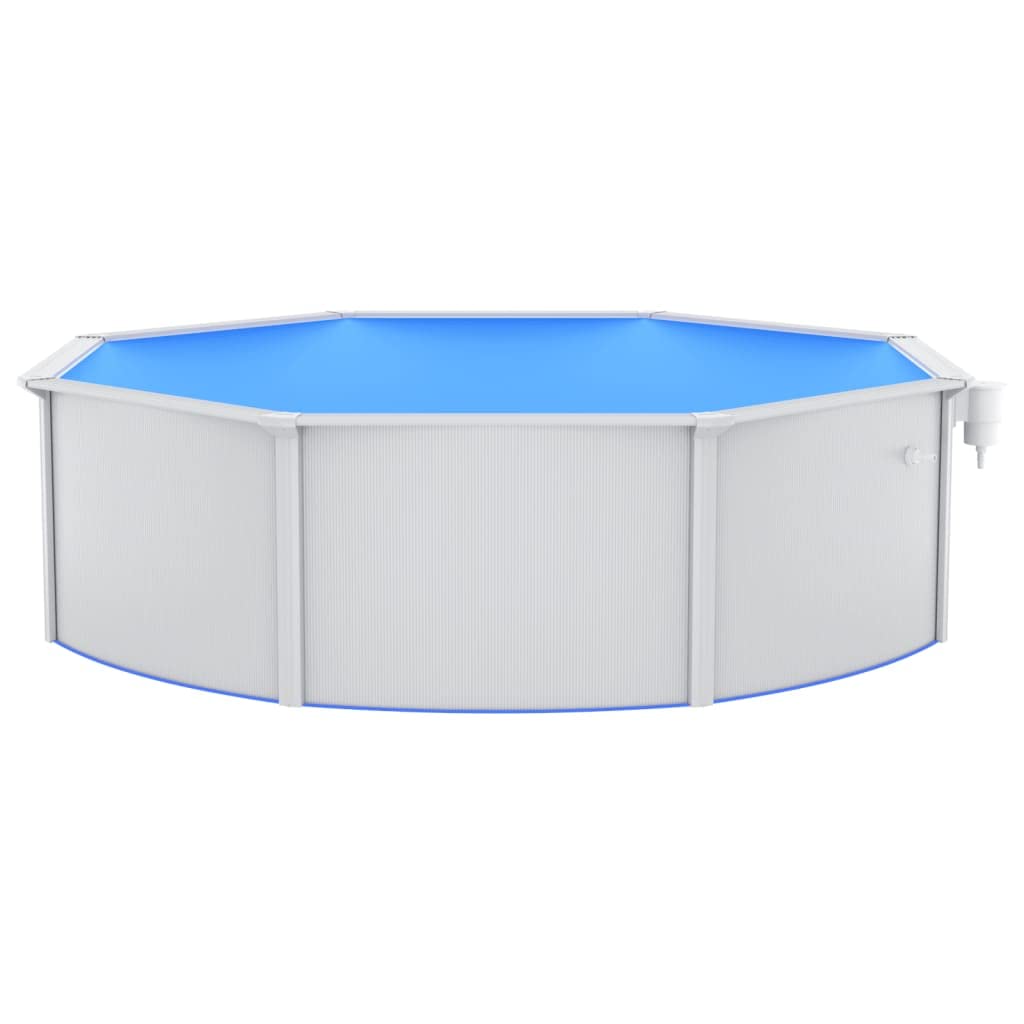 vidaXL Frame Pool 460x120 Blau Aufstellpool mit Leiter
