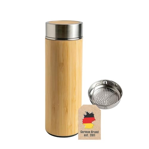 Intirilife Thermosflasche 350 ml unterwegs 12 Stunden warm kalt
