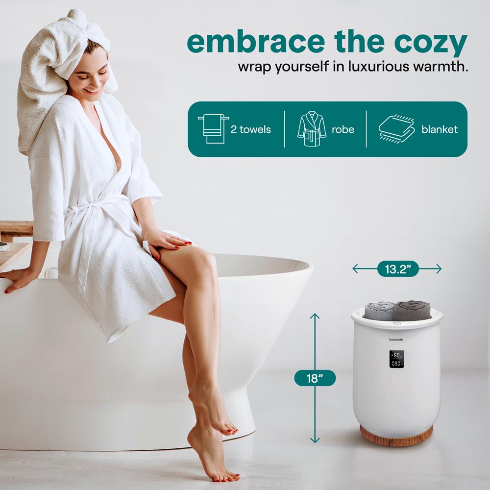Serenelife Towel Warmers Handtuchwärmer Weiß 20L