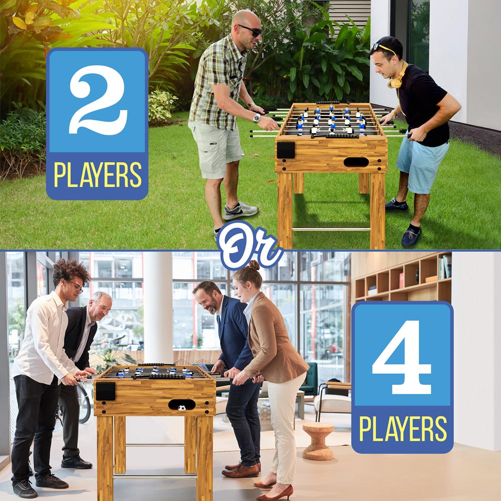 Serenelife Game Tables 48 Tischkicker Kickertisch MDF Natur