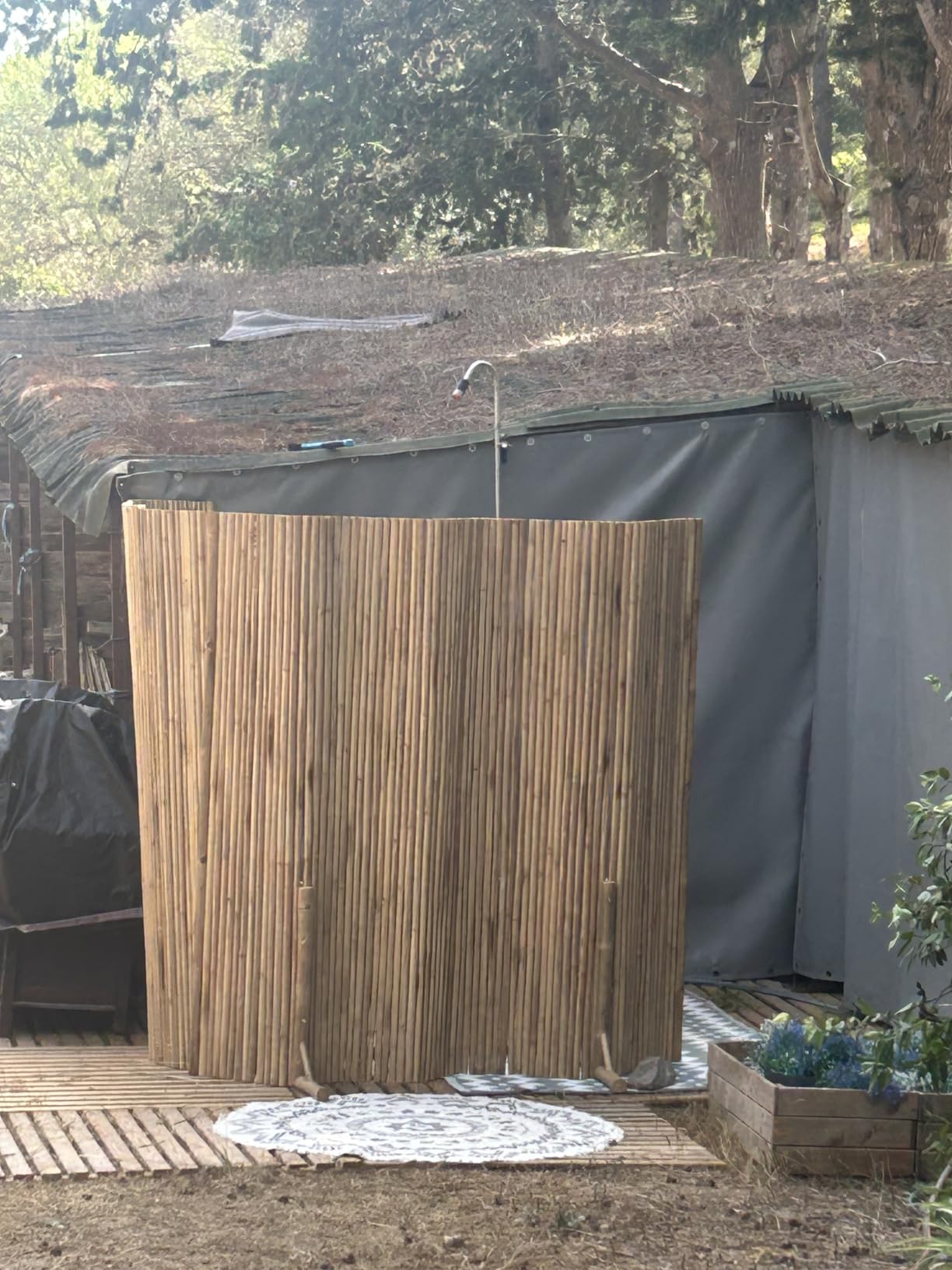 vidaXL Bambus Raumteiler Sichtschutz 180x170 cm Braun